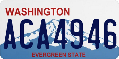 WA license plate ACA4946