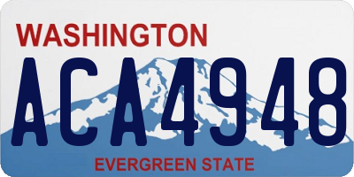 WA license plate ACA4948