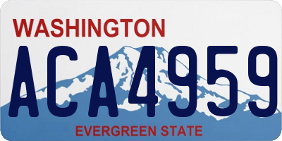 WA license plate ACA4959