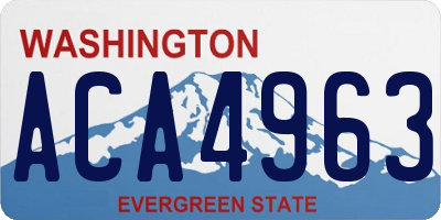 WA license plate ACA4963