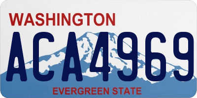 WA license plate ACA4969