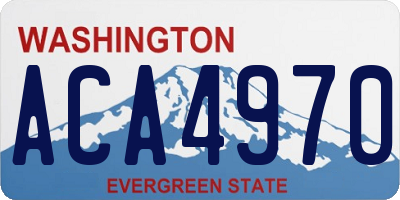 WA license plate ACA4970