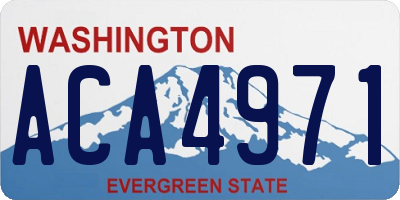 WA license plate ACA4971