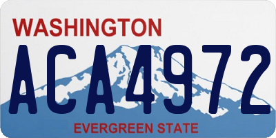 WA license plate ACA4972