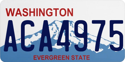 WA license plate ACA4975