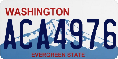 WA license plate ACA4976