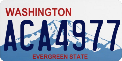 WA license plate ACA4977