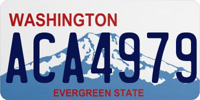 WA license plate ACA4979