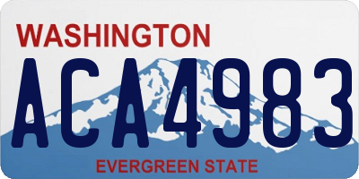 WA license plate ACA4983