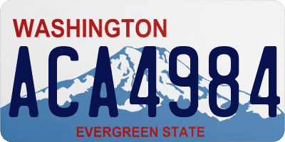 WA license plate ACA4984