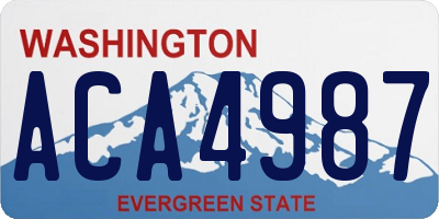 WA license plate ACA4987