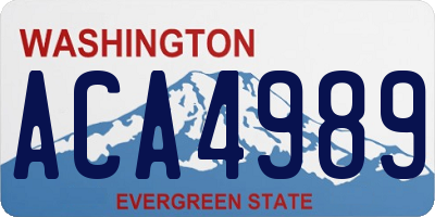 WA license plate ACA4989