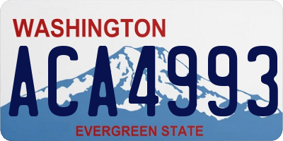 WA license plate ACA4993