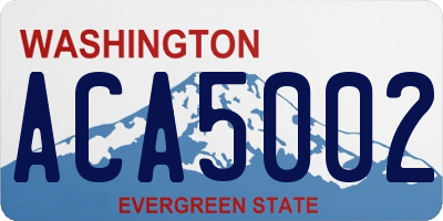 WA license plate ACA5002