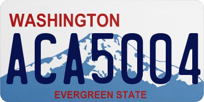 WA license plate ACA5004