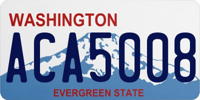 WA license plate ACA5008