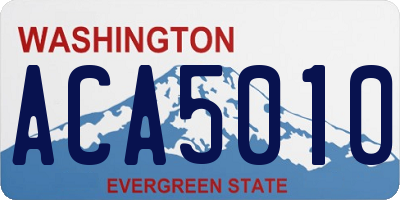 WA license plate ACA5010