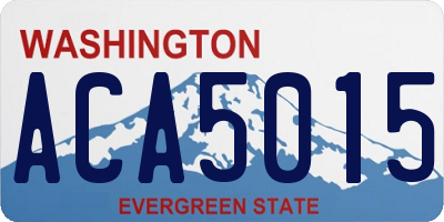 WA license plate ACA5015