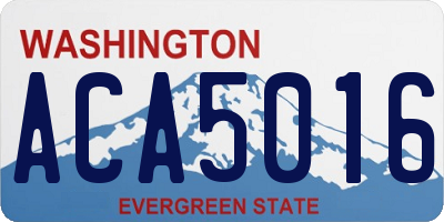 WA license plate ACA5016