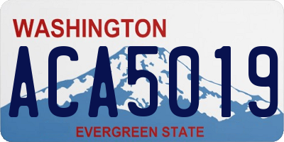 WA license plate ACA5019