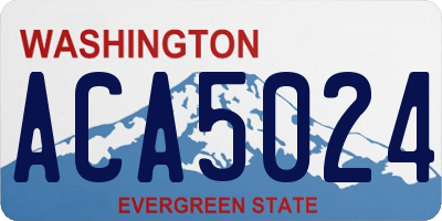 WA license plate ACA5024