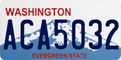 WA license plate ACA5032