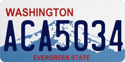 WA license plate ACA5034