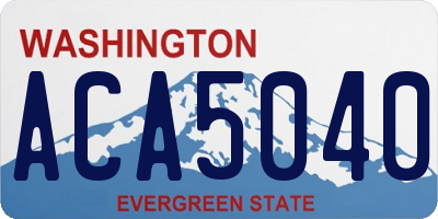 WA license plate ACA5040