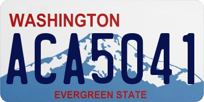 WA license plate ACA5041