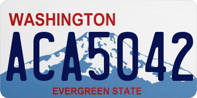 WA license plate ACA5042