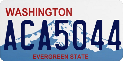 WA license plate ACA5044