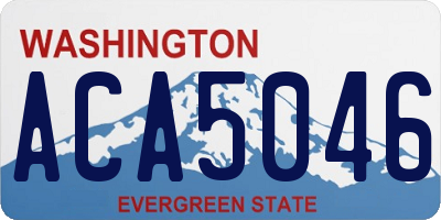 WA license plate ACA5046
