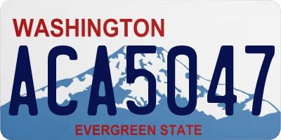 WA license plate ACA5047