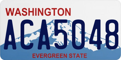 WA license plate ACA5048