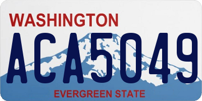 WA license plate ACA5049