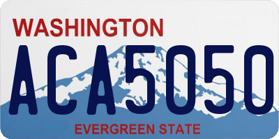 WA license plate ACA5050