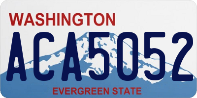 WA license plate ACA5052