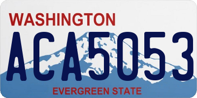 WA license plate ACA5053