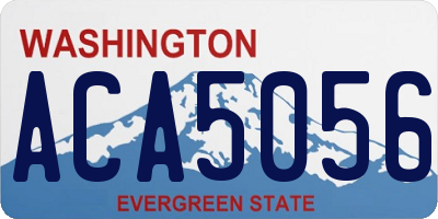 WA license plate ACA5056