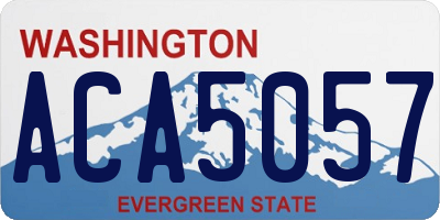 WA license plate ACA5057