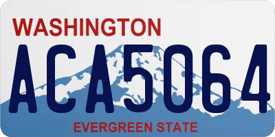 WA license plate ACA5064