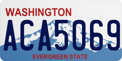 WA license plate ACA5069