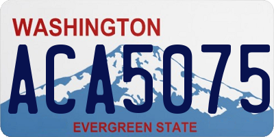WA license plate ACA5075