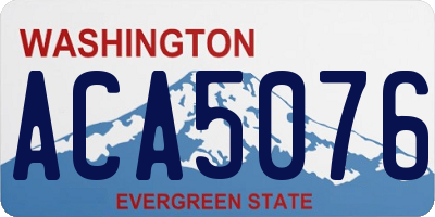 WA license plate ACA5076