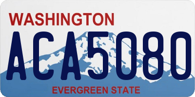 WA license plate ACA5080