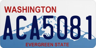 WA license plate ACA5081