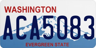 WA license plate ACA5083