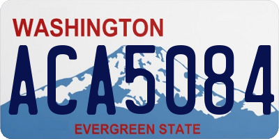 WA license plate ACA5084