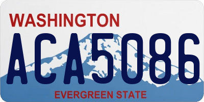 WA license plate ACA5086
