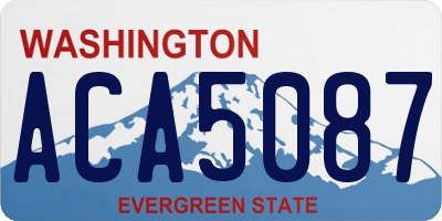 WA license plate ACA5087